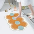 thumbnail image 5 of Btomtd 15.74' x 23.62' Thickened Bath Rug Floor Mat Small Space Cover for Bedroom Bathroom Non Slide Bathroom Household Carpet, Orange, 5 of 7