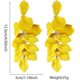 thumbnail image 4 of Summer Boho Long Acrylic Rose Petal Earrings Dangle Exaggerated Flower Earrings Drop Floral Tassel Earrings for Women and Girls Great for Party, 4 of 5