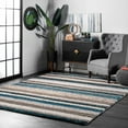 thumbnail image 1 of nuLOOM Classie Hand Tufted Shag Area Rug, 7' x 9', Blue Multi, 1 of 4