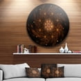 thumbnail image 2 of Designart Rounded Brown Fractal Flower Metal Wall Art Photography, 23" x 23", 2 of 3