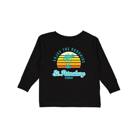 

Inktastic Summer Enjoy the Sunshine St. Petersburg Florida in Blue Boys or Girls Long Sleeve Toddler T-Shirt