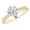 14K Yellow Gold, variant on 1 Carat Round LAB GROWN Gemstone and LAB GROWN Diamond Engagement Ring (0.5ct Center, AAAA Heirloom Quality) RIPS7W9DI 14K White Gold