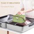 thumbnail image 3 of FORMRS Makeup Bag Travel Cosmetic Organizer for Women Fold Flat Zipper Pouch with Handle, Green Martini Glass, 3 of 8