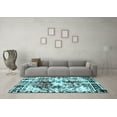 thumbnail image 3 of Ahgly Company Indoor Rectangle Abstract Light Blue Modern Area Rugs, 6' x 9', 3 of 4