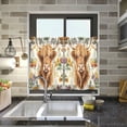 thumbnail image 4 of Yayeee Kitchen Curtains Tier Pair Light Filtering 27"x24" Rod Pocket Short Cafe Window Panel, Floral Cow, 4 of 7