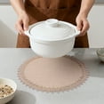 thumbnail image 4 of Farmhouse Placemats Set of 6 Round Placemats for Dining Table Decor Indoor Kitchen Table Mat Light Brown 15x15inch, 4 of 6
