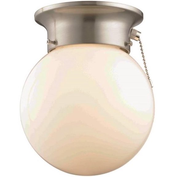 Boston Harbor F3015-3375-BN Pull Chain Ceiling Light, Brushed Nickel