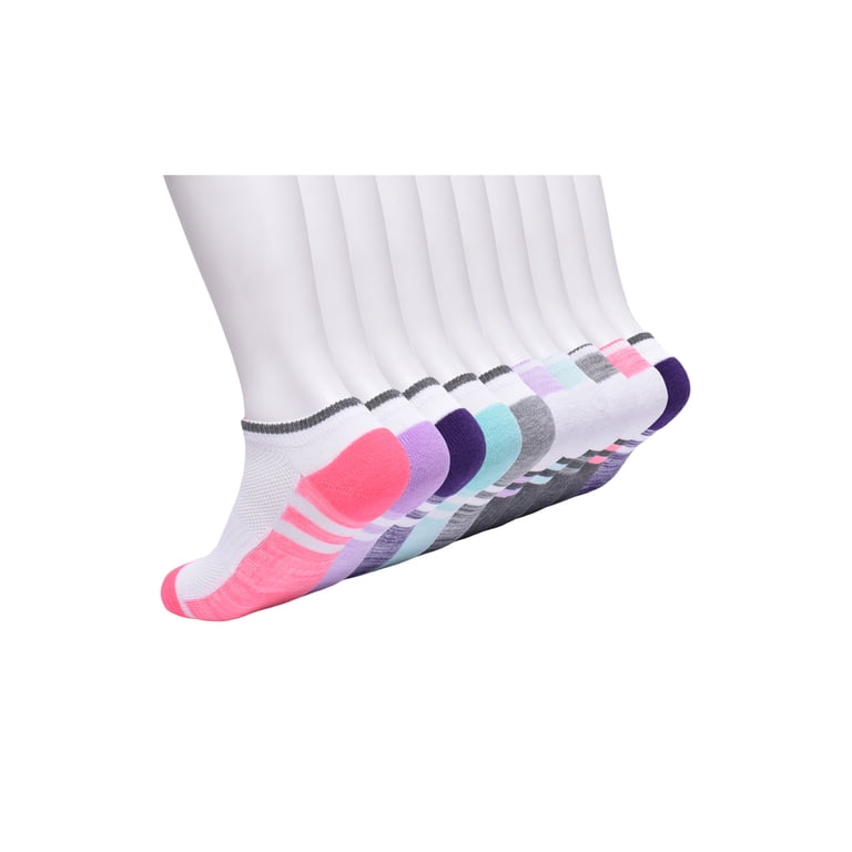 Athletic Works Girls Cushioned No-Show Socks 10-Pack photo 5