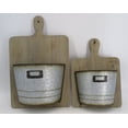 thumbnail image 1 of Set Of 2 Cutting Board Back With Half Bucket Front Wall Planters, 1 of 1