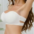 thumbnail image 5 of Ayfxijin Strapless Bras for Women,Women's Solid Color Strapless Bra Side Buckle Tube Top Underwear, 5 of 7