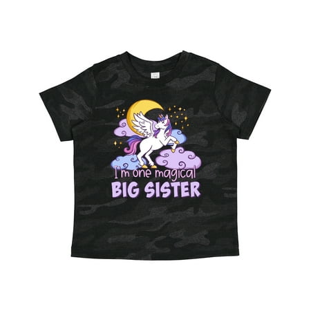 

Inktastic I m One Magical Big Sister Purple Unicorn Design Gift Toddler Boy or Toddler Girl T-Shirt