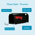 thumbnail image 6 of Architectural Mailboxes Ironside Galvanized Steel, Large, Post-Mount Mailbox in Black, 6 of 13