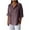 Bronze, variant on Htigea Women's Linen Summer 3/4 Sleeve Button Down Shirt High Low Tops Bronze,S