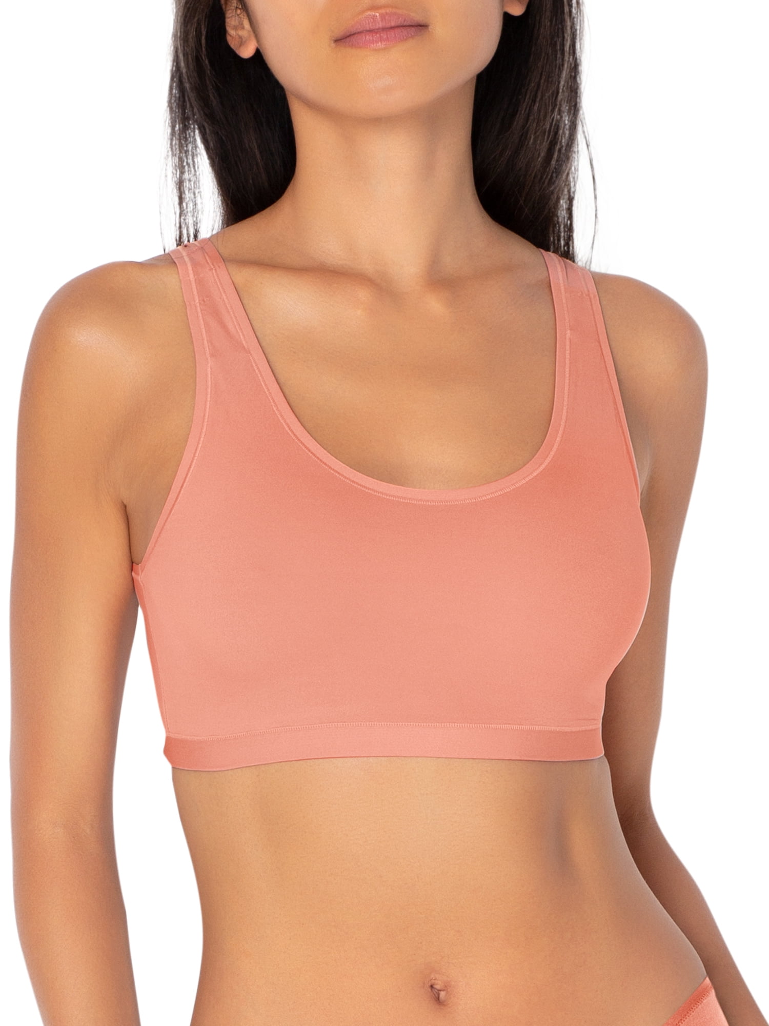 Smart & Sexy Women's Naked Scoop Neck Bralette, 2-Pack, Style-SA1438