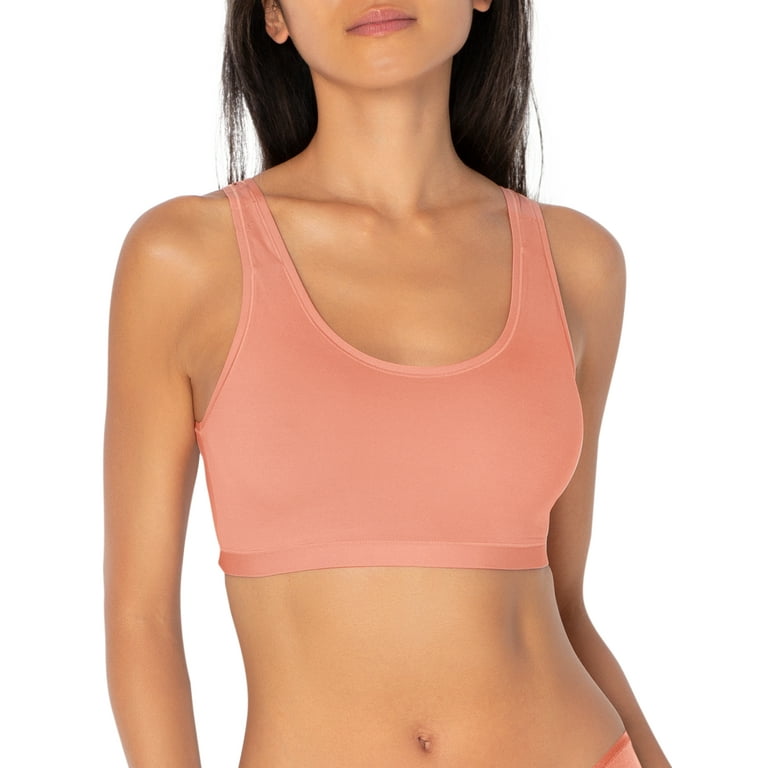 Smart & Sexy Women's Naked Scoop Neck Bralette, 2-Pack, Style-SA1438 