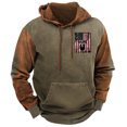 thumbnail image 2 of LEBONYARD Crew Neck Henley Men Shirts Long Sleeve,Mens Sweatshirts under $10,Fashion Men's Casual Comfortable Long Sleeved Hooded Printed Sweatshirt Gray M, 2 of 3
