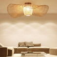 thumbnail image 2 of Semi Flush Ceiling Light, Farmhouse Bamboo Boho Ceiling Light Fixture, Hallway Light Fixtures, Farmhouse Light Fixtures for Hallway , 65cm, 2 of 8