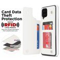 thumbnail image 6 of Nalacover Wallet Case for Samsung Galaxy A12 5G, RFID Blocking Card Slots Holder PU Leather Fashion Back Flip Cover with Kickstand Magnetic Buttons Shockproof Case for Samsung Galaxy A12 5G,White, 6 of 8