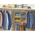 thumbnail image 2 of Better Homes & Gardens 4-Shelf Hanging Closet Organizer with Rack, Gray, 2 of 6
