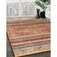 thumbnail image 3 of Ahgly Company Machine Washable Indoor Square Abstract Camel Brown Area Rugs, 7' Square, 3 of 7