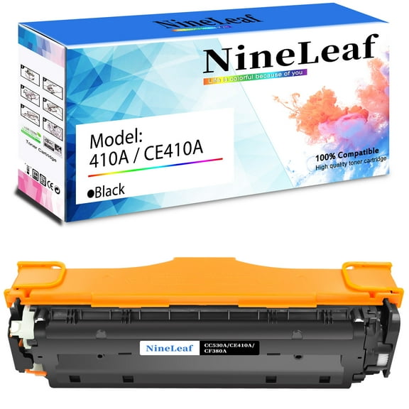 NineLeaf High Capacity Compatible Toner Cartridge Replacement for HP 410A CE410A work for Color Pro MFP M451nw M451dn M451dw M475dn M375nww Series Printer (Black,1 Pack)