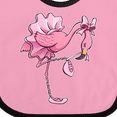 thumbnail image 4 of Inktastic Flamingo Ballerina in Tutu and Ballet Toe Shoes Boys or Girls Baby Bib, 4 of 4