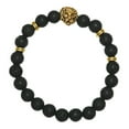 thumbnail image 3 of Pulsera de piedra Pulsera de elásticas Pulsera de natural genuina Cabeza Yuyangstore Pulsera de piedra de lava, 3 of 8