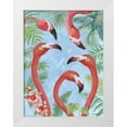 thumbnail image 1 of Phillips, Anita 12x14 White Modern Wood Framed Museum Art Print Titled - Flamingos IV, 1 of 4