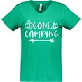 thumbnail image 3 of Inktastic Gone Camping Women's V-Neck T-Shirt, 3 of 5