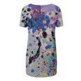thumbnail image 4 of Blouses à Manches Courtes pour Femmes Blouses d'Été Imprimées Col Rond Ample Chandail Manches Courtes Blouse Femmes Manches Courtes Blouse Femmes Manches Courtes Blouses pour Femmes, 4 of 5