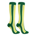 thumbnail image 3 of Bas de Compression 20-30 mmHg Longueur Genou Femmes Bas de Randonnée Bas de Sport pour Cyclisme Longueur Genou Unisexe Course Cyclisme, Vert Jaune, G/TG, 3 of 7