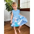 thumbnail image 3 of Vestido Disney Frozen Elsa para niña pequeña, azul claro, 3-4T, 3 of 8