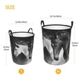 thumbnail image 3 of Fotbe Running horses Pattern Laundry Basket with Handles, Waterproof Large Laundry Hamper, Wash Bag for Corner Dorm, Rolling Laundry Basket with Handles-Small, 3 of 6
