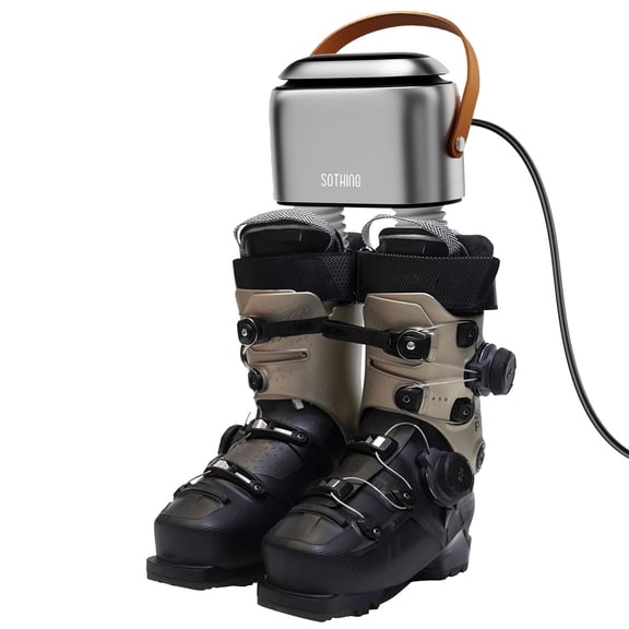 SOTHING Ski Boot Dryer, 95W Rapid Drying Footwear Warmer with 3 Heat Levels and Ozone Mode for Ski & Snowboard (Silver)