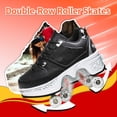 thumbnail image 2 of Roller Skate Shoes for Women,Double-Row Deform Wheel Shoe Skate,Shoes with Wheel,2-in-1 Adult Parkour Roller Shoes Suitable for Outdoor Fun, Fitness, 2 of 6