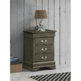 thumbnail image 2 of Glory Furniture Louis Phillipe 3 Drawer Nightstand in Gray, 2 of 5