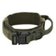thumbnail image 1 of Collar de perro ajustable duradero algodón cachorro collares para mascotas con hebilla de metal para perros ejército verde L, 1 of 14