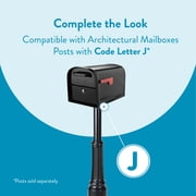 Architectural Mailboxes Oasis 360 Locking Post Mount Mailbox, Black, Large