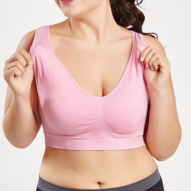 Women Pure Color Plus Size Ultra-thin Large Bra Sports Bra Full Bra Cup Tops
