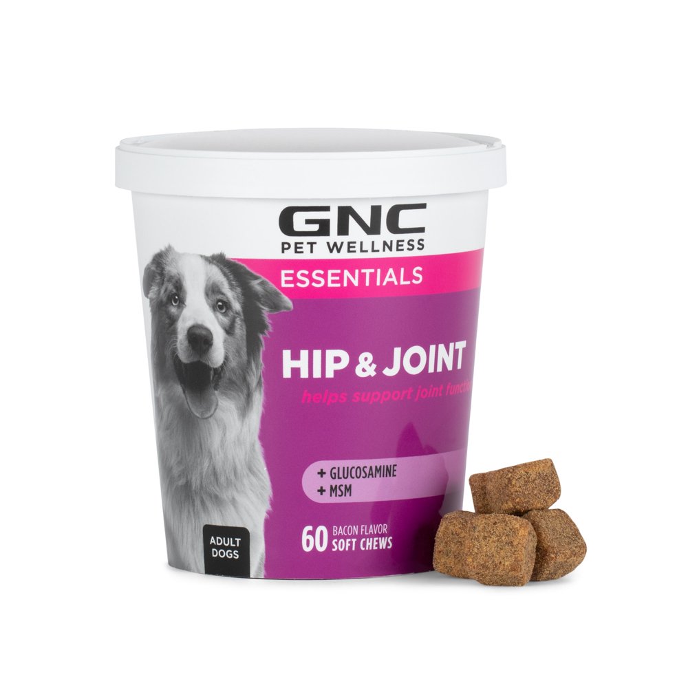 GNC Pets Essentials Hip & Joint Soft Chews Supplement, All Dog, 60ct