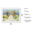 thumbnail image 2 of Wait For The Dawn - The Two of Us - Beach Chairs Ocean Twilight View - From an Original Watercolor Painting by Robin Wethe Altman - Japanese Unryu Rice Paper Art Print 24 x 32 in, 2 of 4
