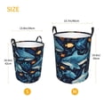 thumbnail image 3 of Honeii Playful Whales Underwater Scene Print Laundry Hamper Basket,Baby Nursery Woven Storage Basket for Toys Bin,Pillows,Blankets,Clothes-Small, 3 of 6