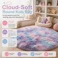 thumbnail image 5 of Sanmadrola Super Soft Shaggy Rugs Fluffy Carpets 2.6X2.6 Feet, Indoor Modern Plush Area Rugs for Living Room Bedroom Kids Room Nursery Home Decor, Upgrade Anti-skid Durable Rectangular Fuzzy Rug, 5 of 6