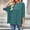 Green, variant on Women Knitted Dolman 3/4 Sleeve Tops, Oversized Batwing Loose Fit Shirt, Fall Summer Plus Size Tunic Tee