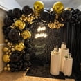 thumbnail image 4 of Globos de aluminio Vibzox, 4D, redondos, negros, 22, 15, 10 cm, para fiestas, 12 unidades, 4 of 8