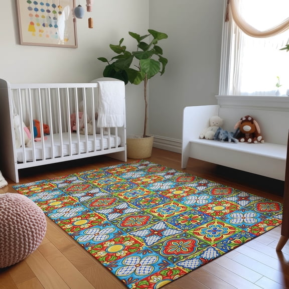 Addison Rugs Premium Washable Super Soft Boho Mosaic Mayfield Rug Multi - 10' x 14' - Rectangle