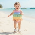 thumbnail image 4 of CAICJ98 Toddler Baby Girl Swimsuit Infant Sleeveless One Piece Swimsuit Romper Dress Baby Bathing Suit for Girls Beach Swimwear (Hot Pink,2-3 Years), 4 of 7