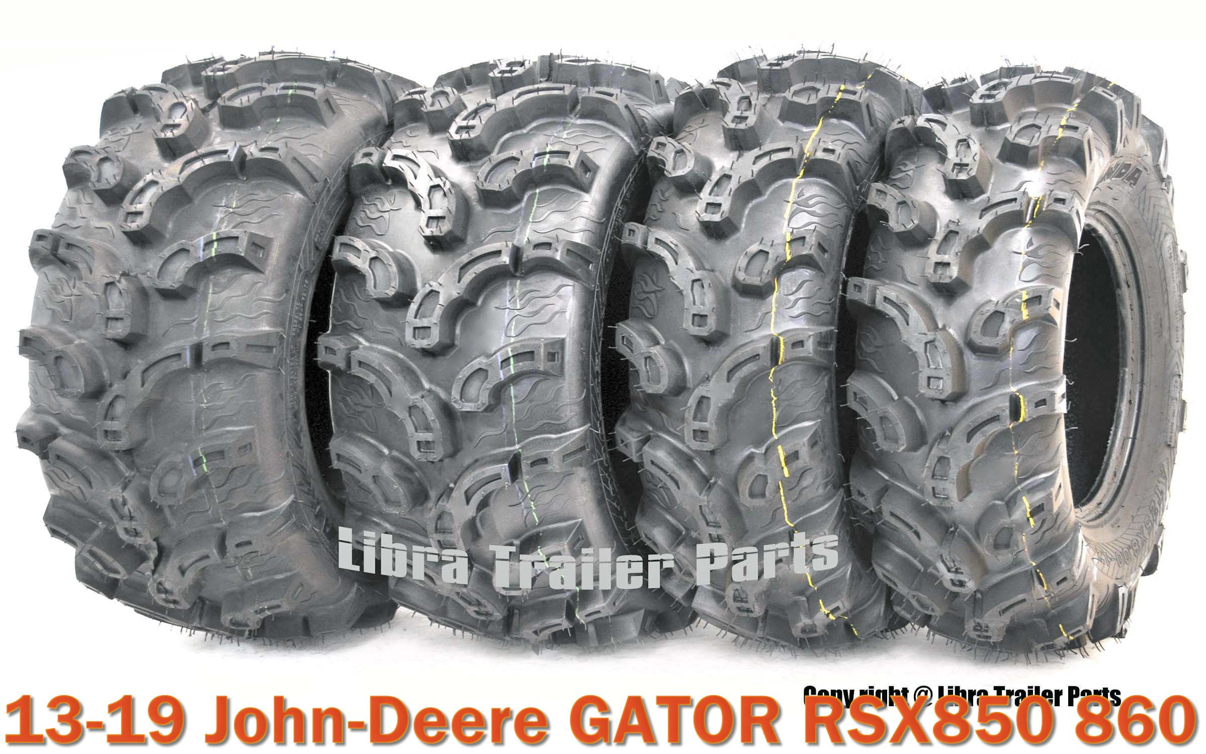 (4) WANDA 25X8X12 25X10X12 fit 1319 JohnDeere GATOR RSX850 860 ATV