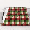 thumbnail image 5 of YFYANG Lightweight Warm Flannel Blanket, Christmas Love Plaid Throw Blanket for Bed, Sofa, Travel, Camping, 40"x30", 5 of 7