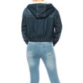 thumbnail image 6 of FashionStream Women's Hooded Denim Jacket, Blue Casual Relaxed Fit, 6 of 6